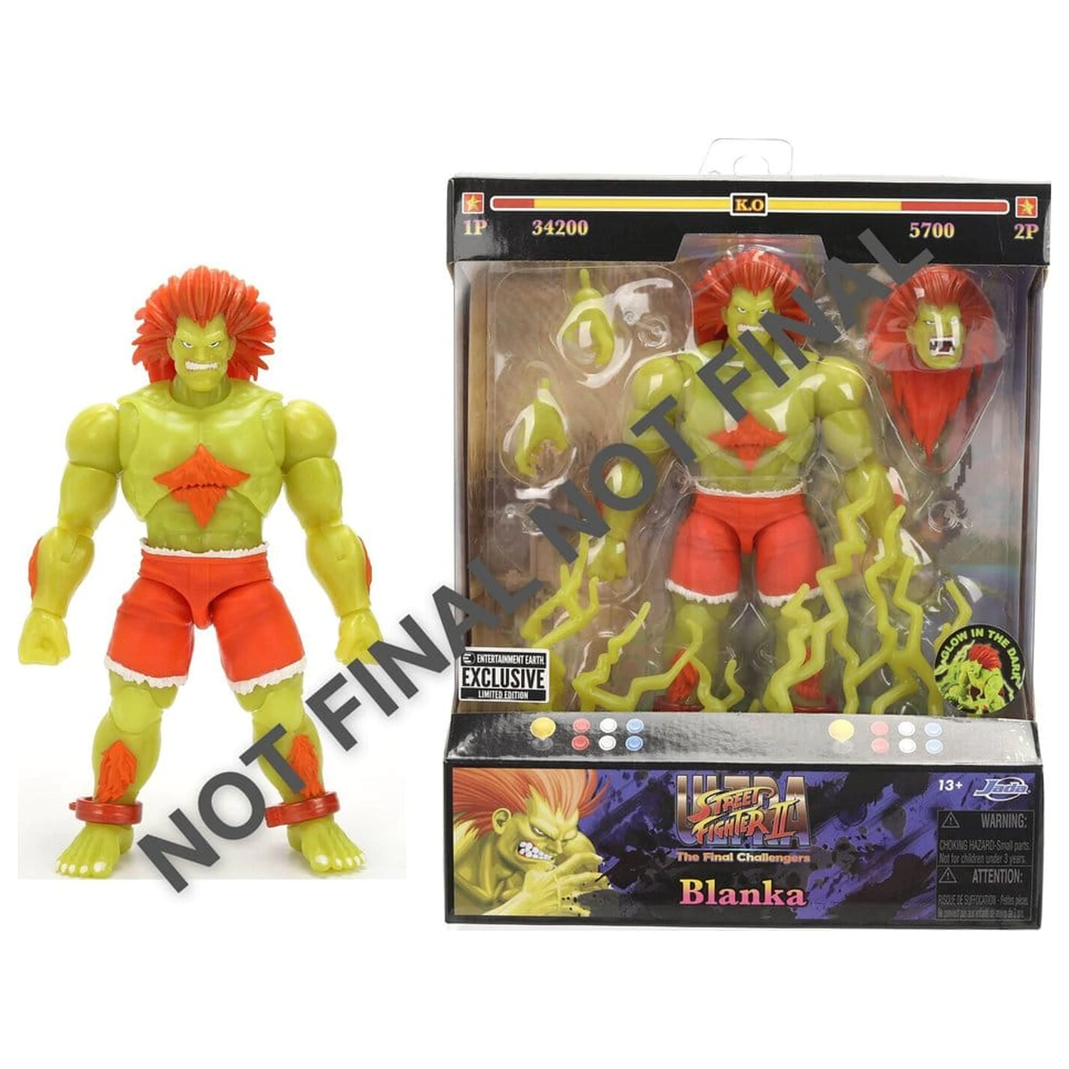 Street Fighter Actionfigur II Blanka GID 19 cm Produktfoto