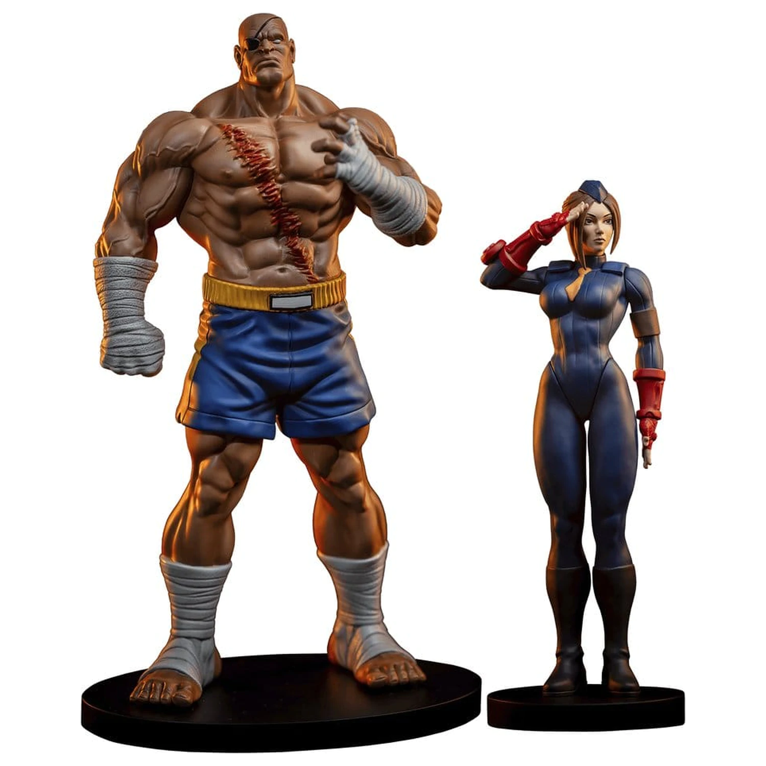Street Fighter Street Jam Statuen 1/10 Sagat & Juli 24 cm Produktfoto