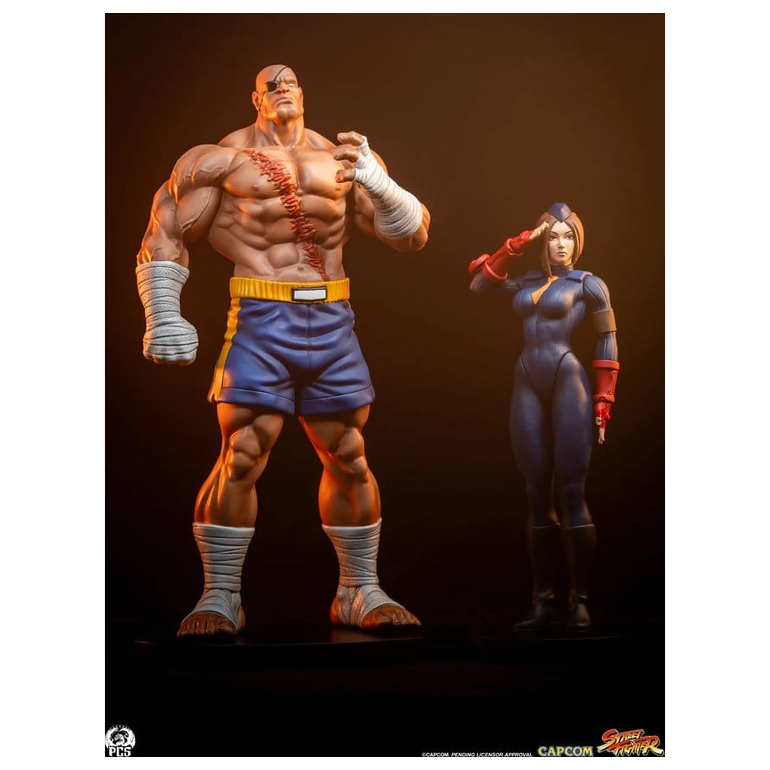 Street Fighter Street Jam Statuen 1/10 Sagat & Juli 24 cm Produktfoto