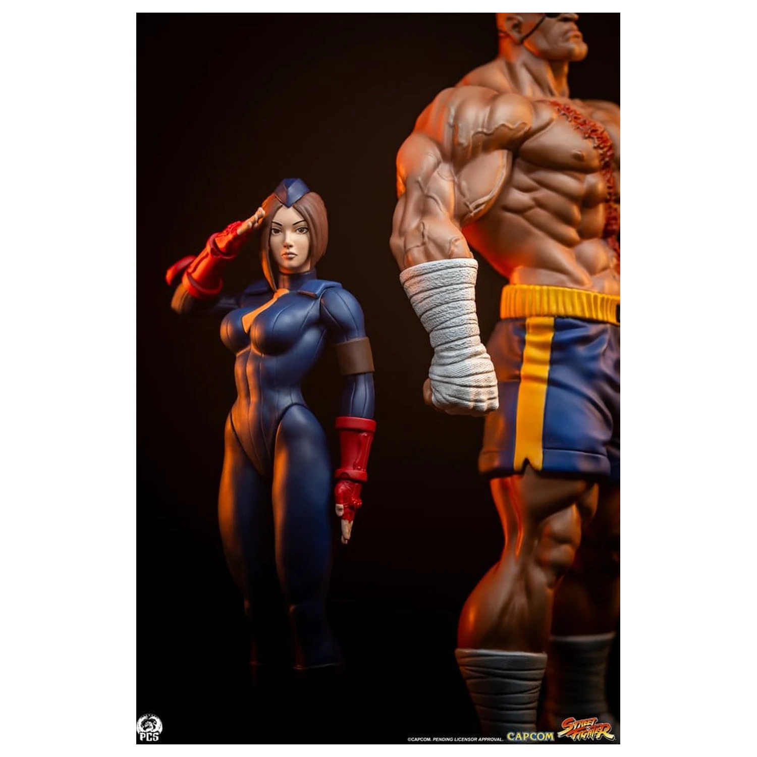 Street Fighter Street Jam Statuen 1/10 Sagat & Juli 24 cm Produktfoto