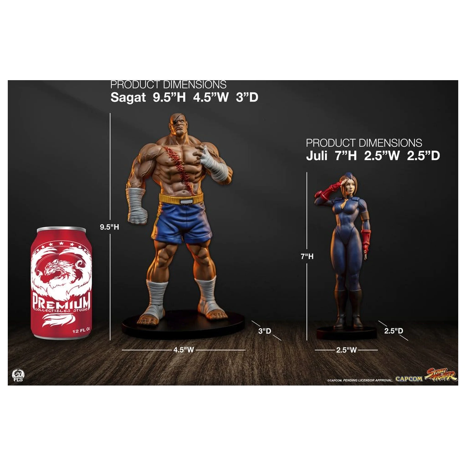 Street Fighter Street Jam Statuen 1/10 Sagat & Juli 24 cm Produktfoto