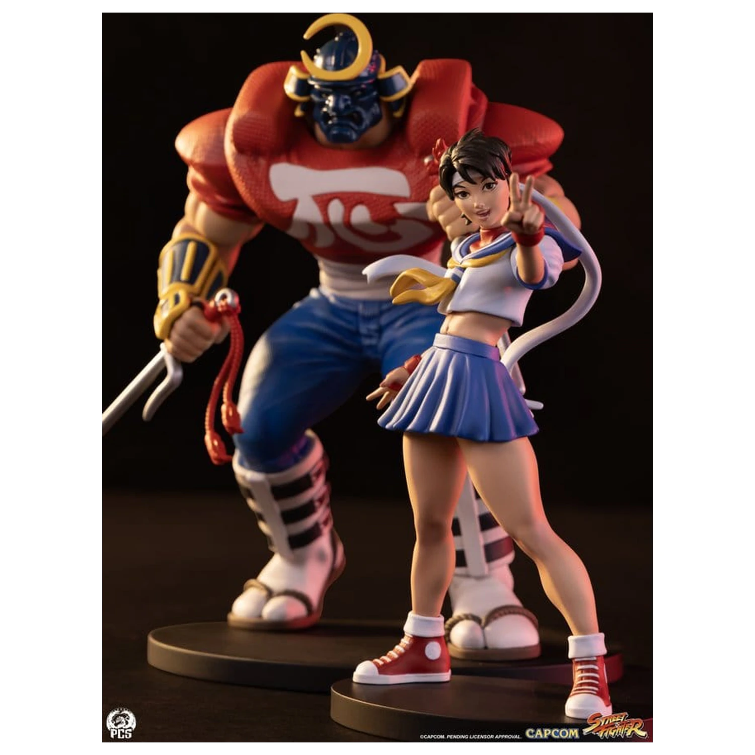 Street Fighter Street Jam Statuen 1/10 Sakura & Sodom 22 Zentimeter Produktfoto