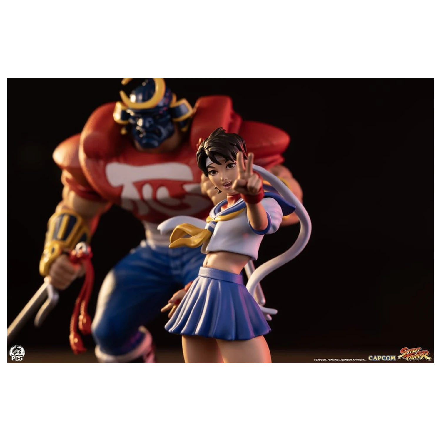 Street Fighter Street Jam Statuen 1/10 Sakura & Sodom 22 Zentimeter Produktfoto