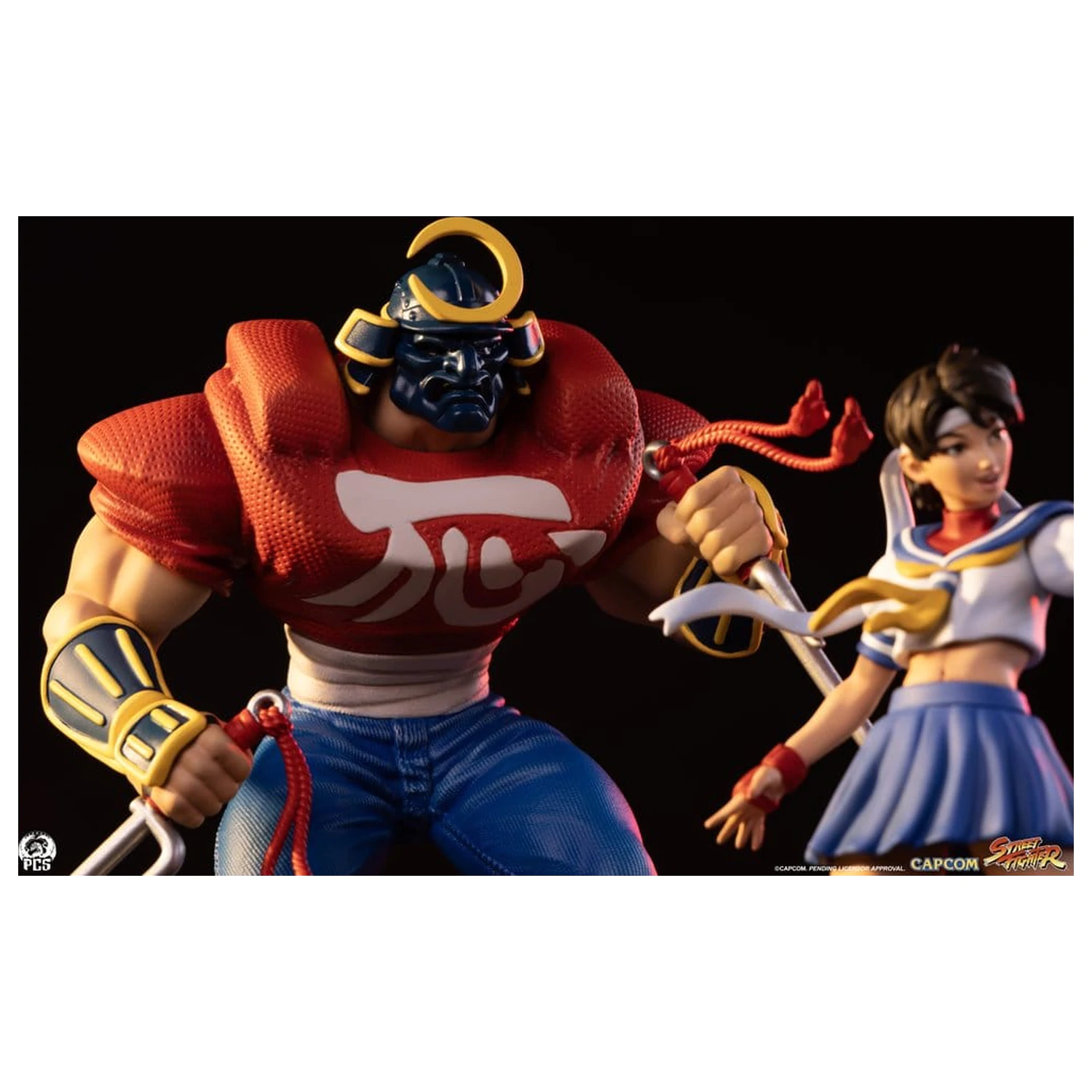 Street Fighter Street Jam Statuen 1/10 Sakura & Sodom 22 Zentimeter Produktfoto