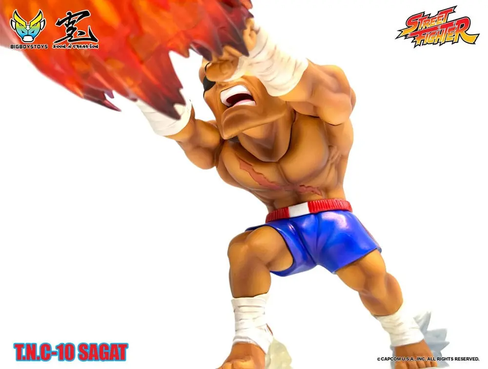 Street Fighter PVC Statue mit Sound & Leuchtfunktion Sagat 17 cm Produktfoto