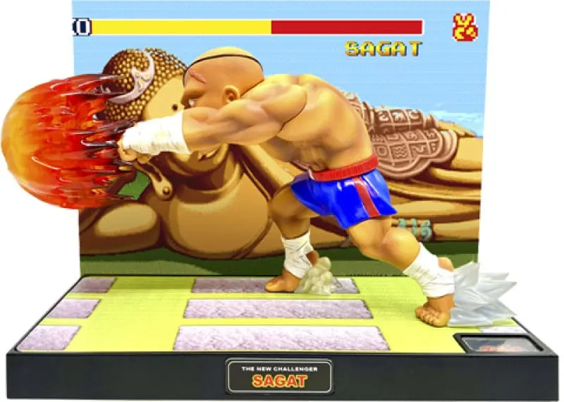 Street Fighter PVC Statue mit Sound & Leuchtfunktion Sagat 17 cm Produktfoto