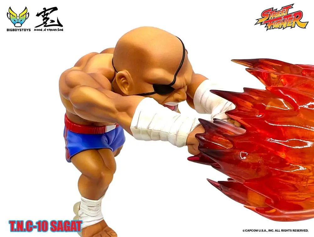 Street Fighter PVC Statue mit Sound & Leuchtfunktion Sagat 17 cm Produktfoto