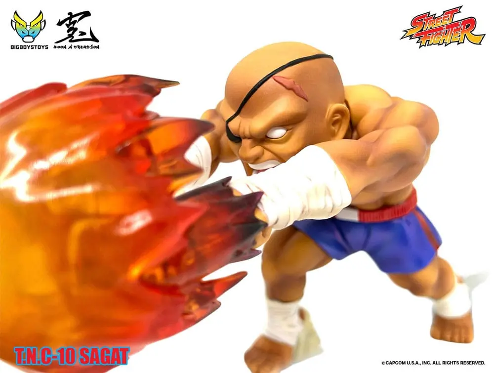 Street Fighter PVC Statue mit Sound & Leuchtfunktion Sagat 17 cm Produktfoto