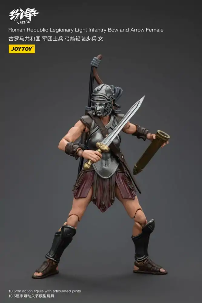 Strife Actionfigur 1/18 Roman Republic Legionary Light Infantry Bow and Arrow Female 11 cm Produktfoto