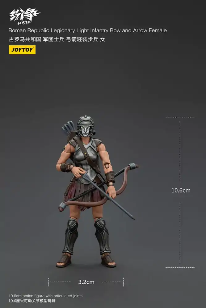 Strife Actionfigur 1/18 Roman Republic Legionary Light Infantry Bow and Arrow Female 11 cm Produktfoto
