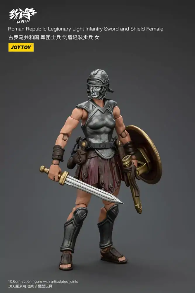 Strife Actionfigur 1/18 Roman Republic Legionary Light Infantry Sword and Shield Female 11 cm Produktfoto