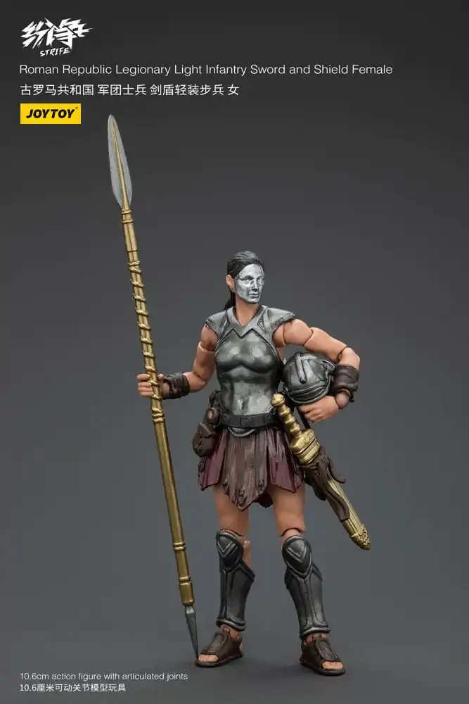 Strife Actionfigur 1/18 Roman Republic Legionary Light Infantry Sword and Shield Female 11 cm Produktfoto