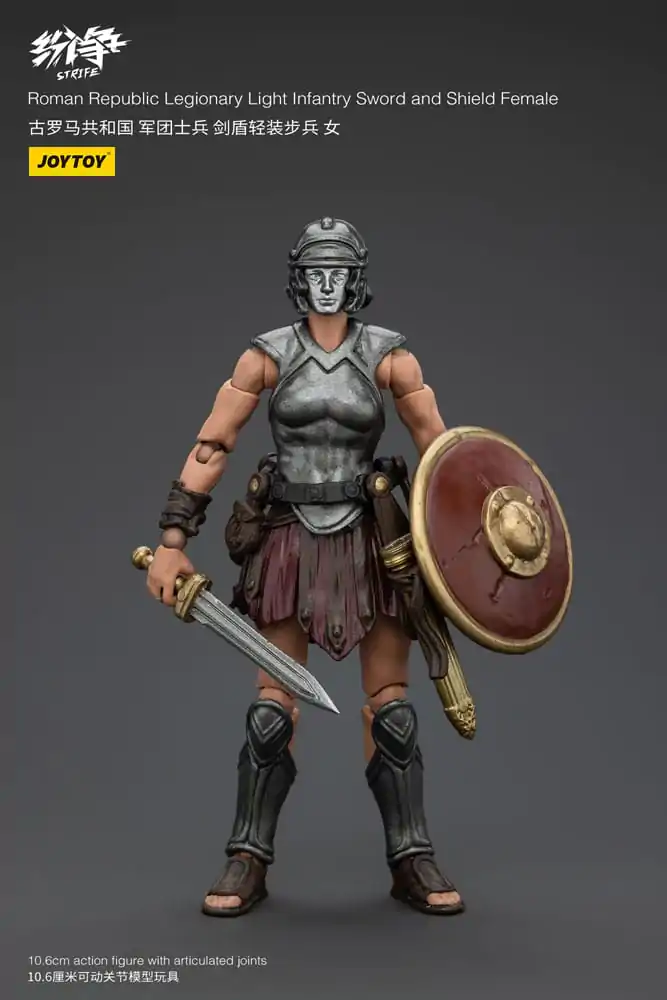 Strife Actionfigur 1/18 Roman Republic Legionary Light Infantry Sword and Shield Female 11 cm Produktfoto