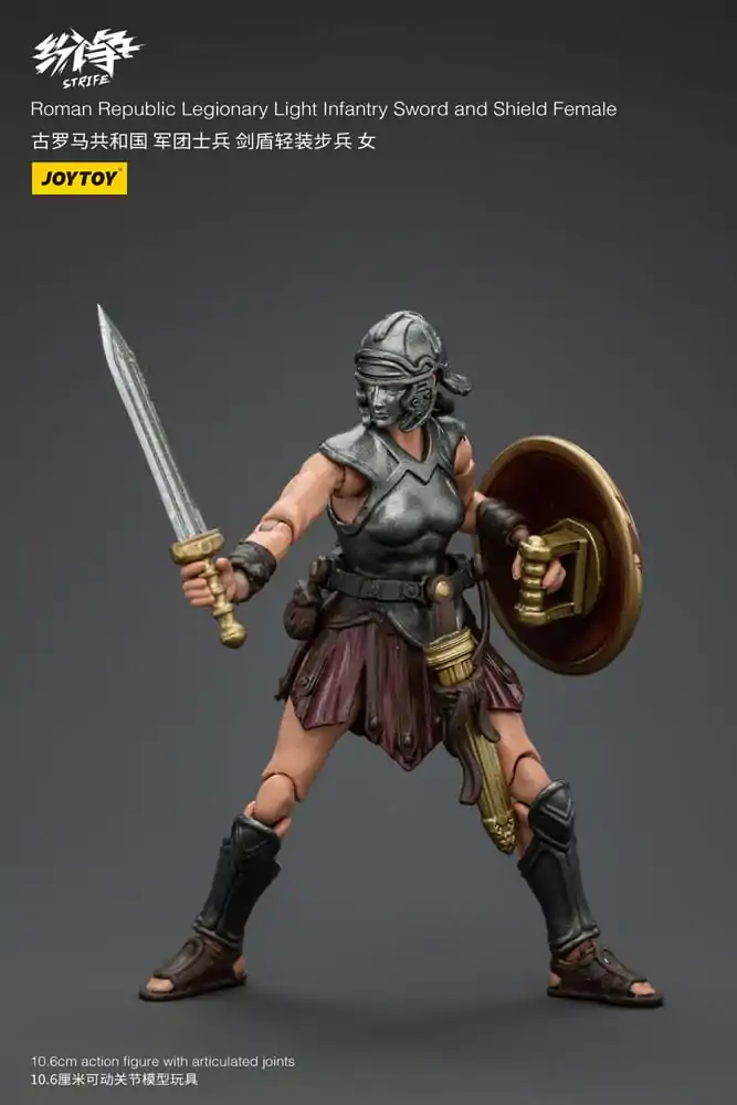 Strife Actionfigur 1/18 Roman Republic Legionary Light Infantry Sword and Shield Female 11 cm Produktfoto