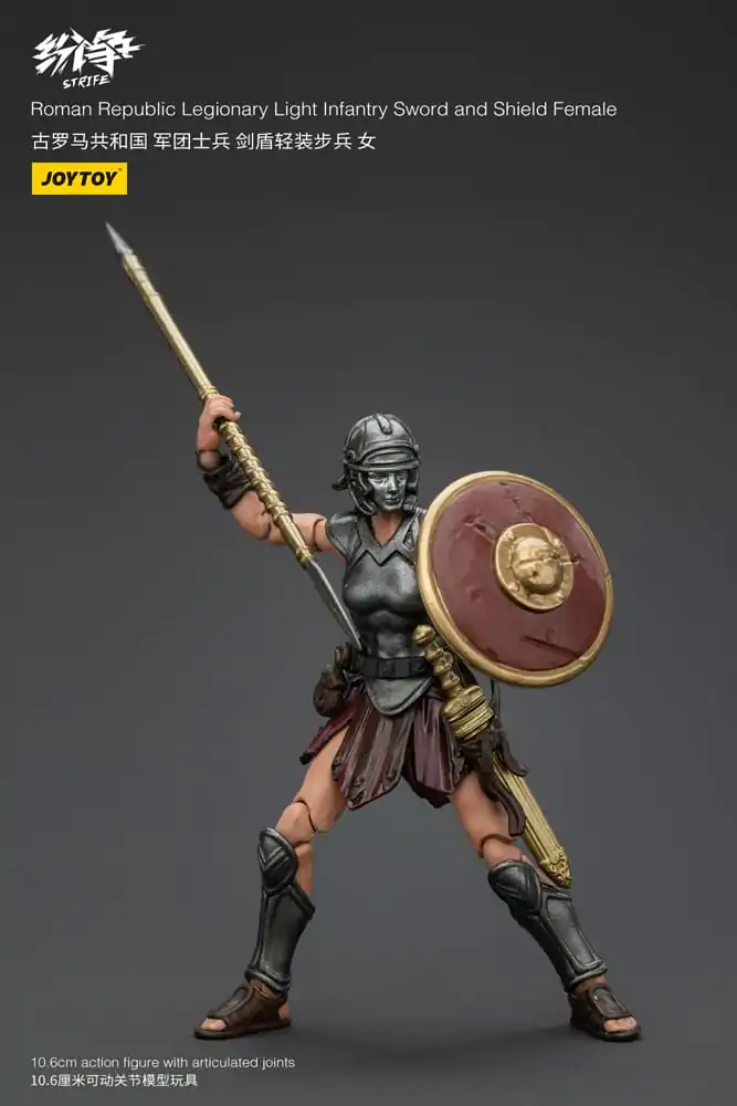 Strife Actionfigur 1/18 Roman Republic Legionary Light Infantry Sword and Shield Female 11 cm Produktfoto