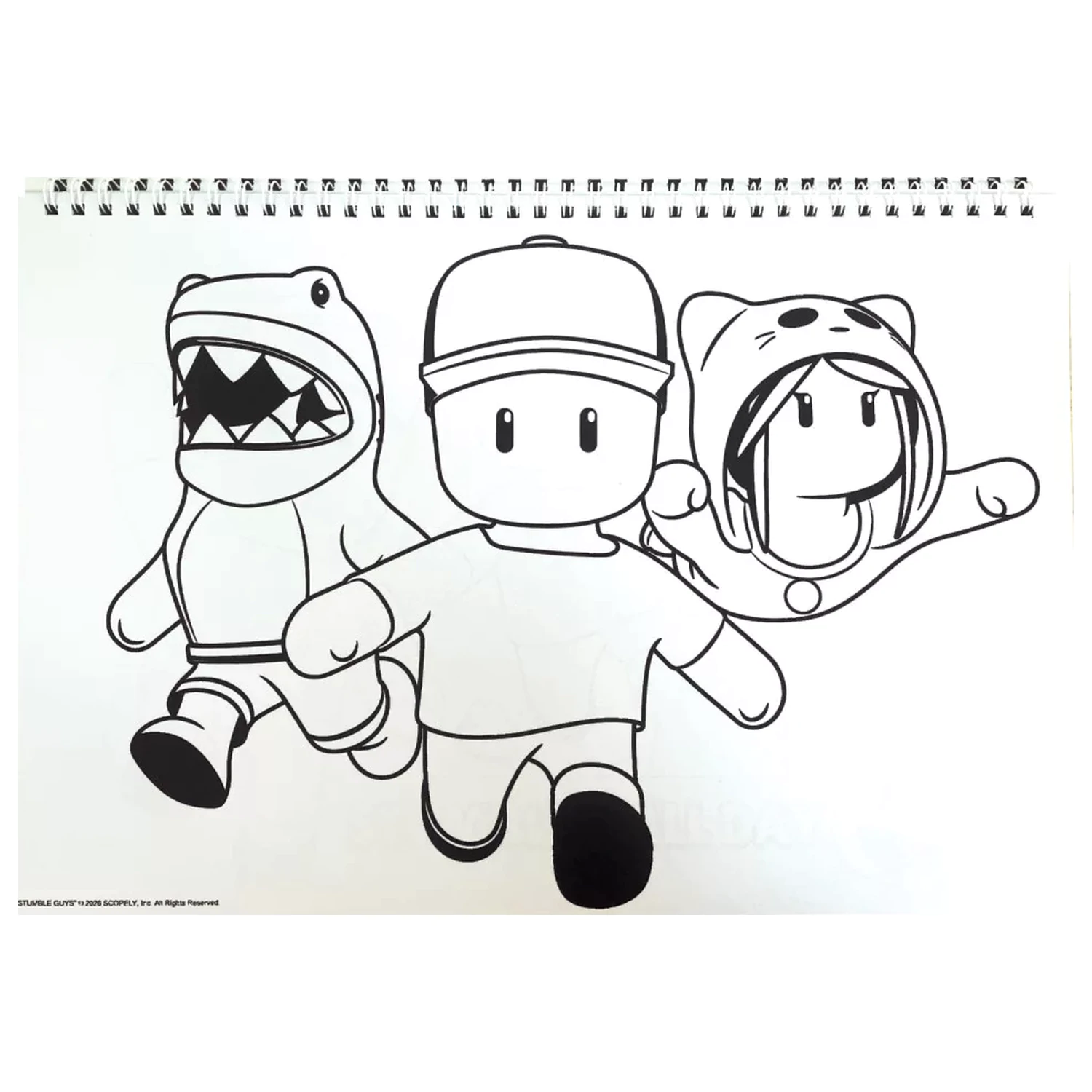Stumble Guys Race DIN A4 Spiral Skizzenbuch 40 Blätter mit Stickern Produktfoto