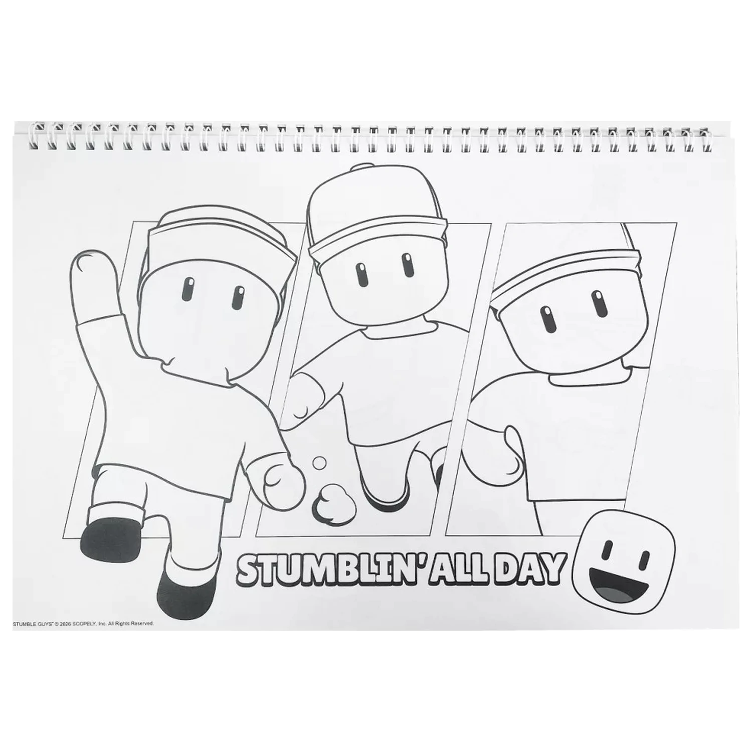 Stumble Guys Race DIN A4 Spiral Skizzenbuch 40 Blätter mit Stickern Produktfoto
