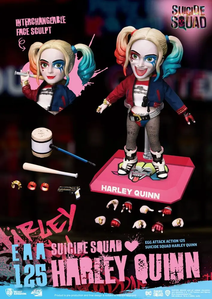Suicide Squad Egg Attack Action Actionfigur Harley Quinn 17 cm Produktfoto