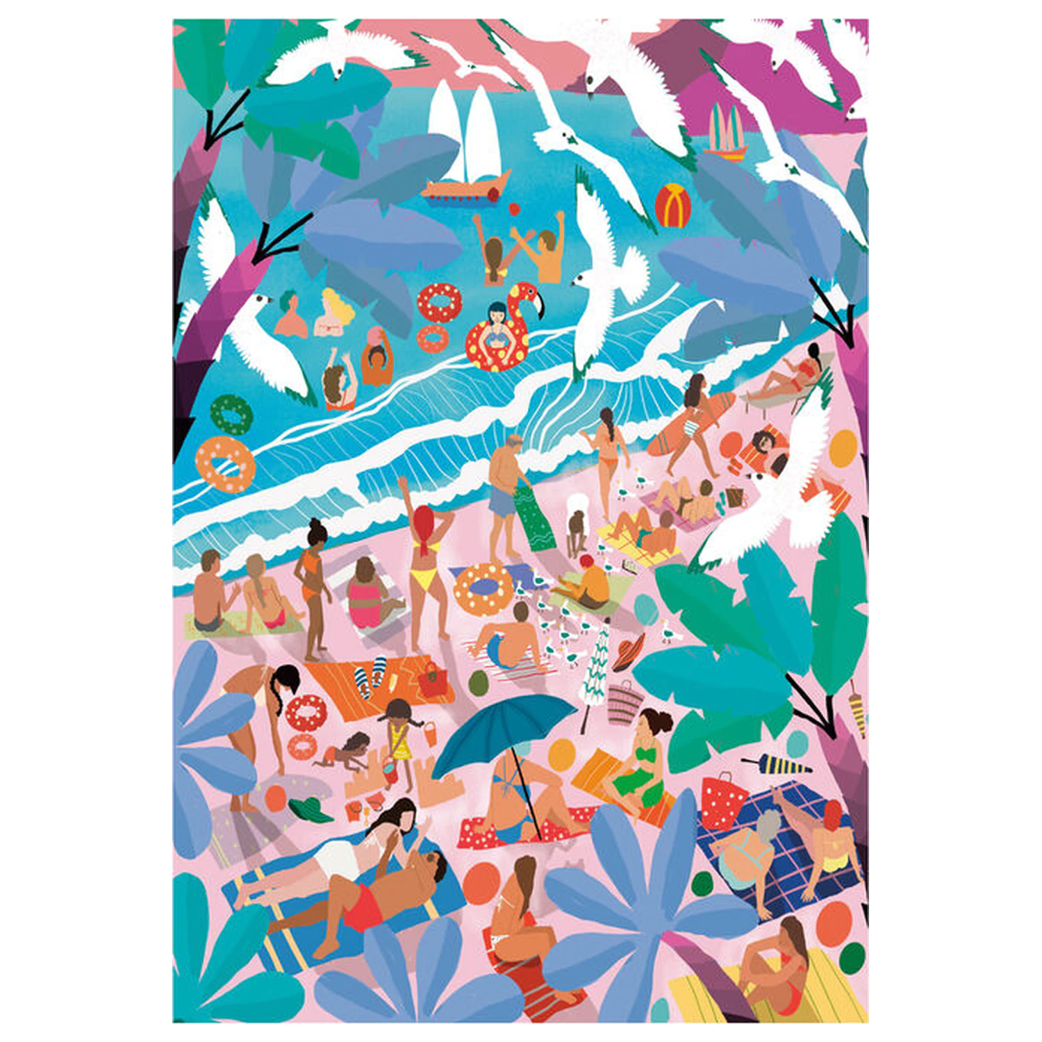 Sunday At the Beach Puzzle 1000 Teile Produktfoto