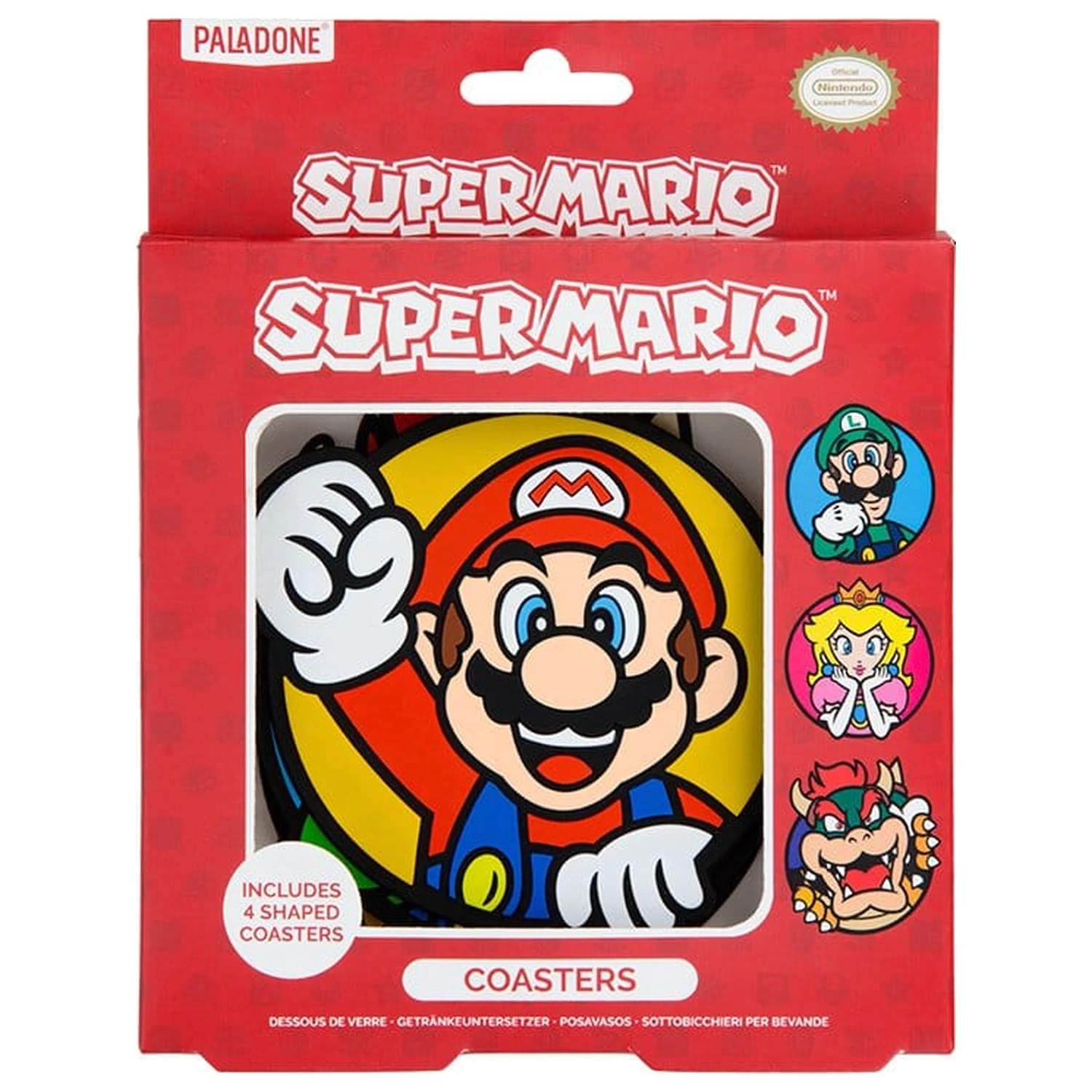 Super Mario Untersetzer 4er-Pack Produktfoto