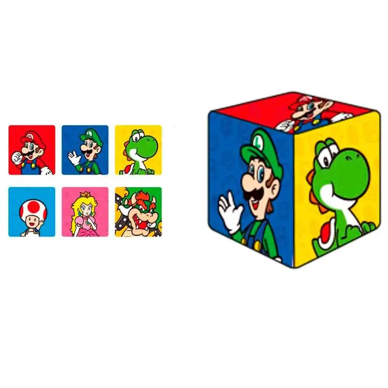 Super Mario Bros 3D Würfel Kissen Produktfoto