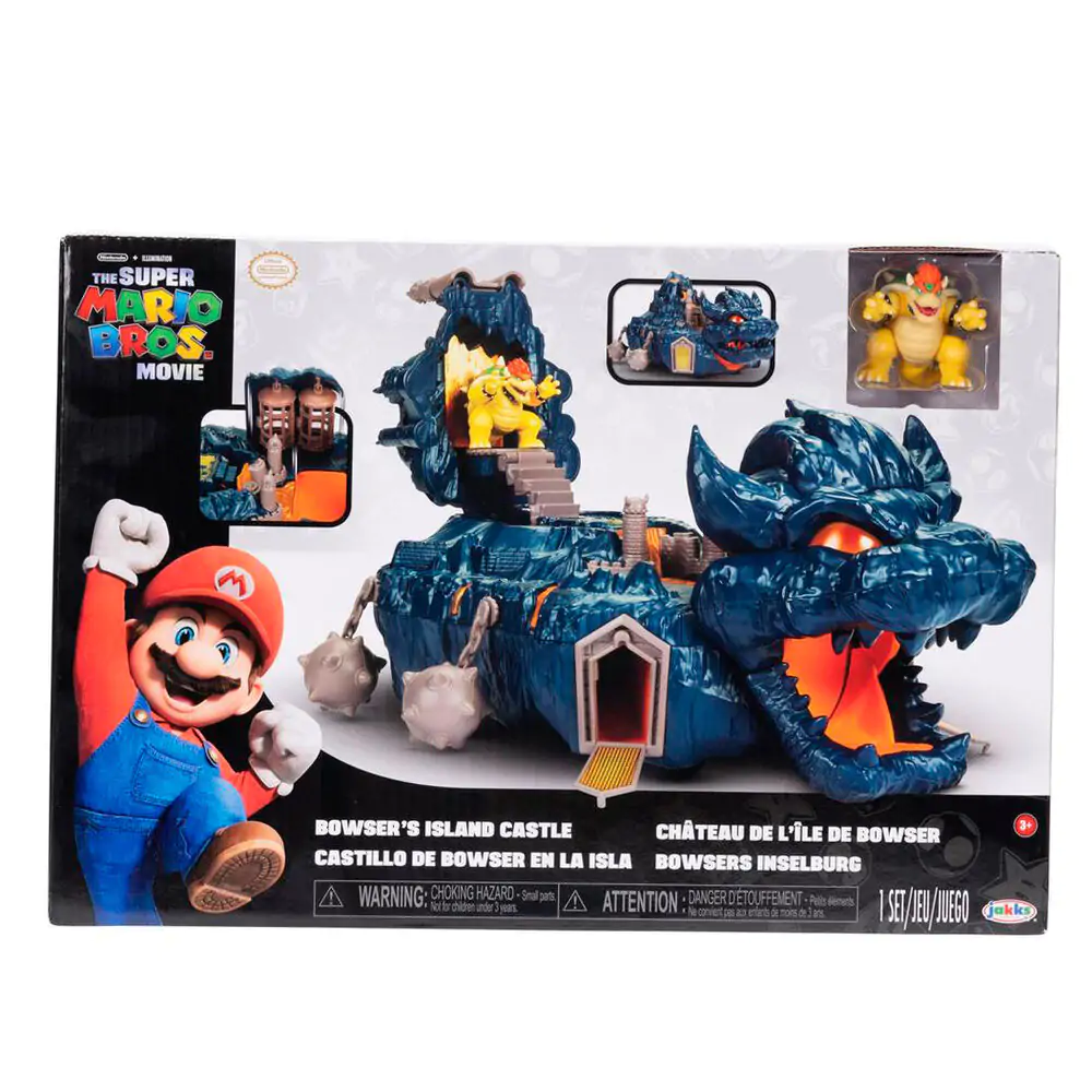 Super Mario Bros Bowser Island Castle Spielset Produktfoto