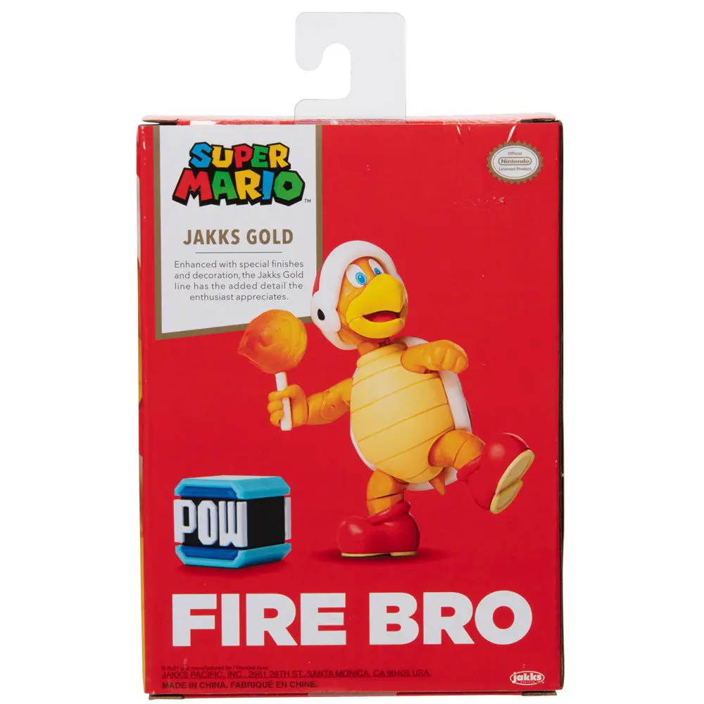 Super Mario Bros Fire Bro Gold Figur 10cm Produktfoto