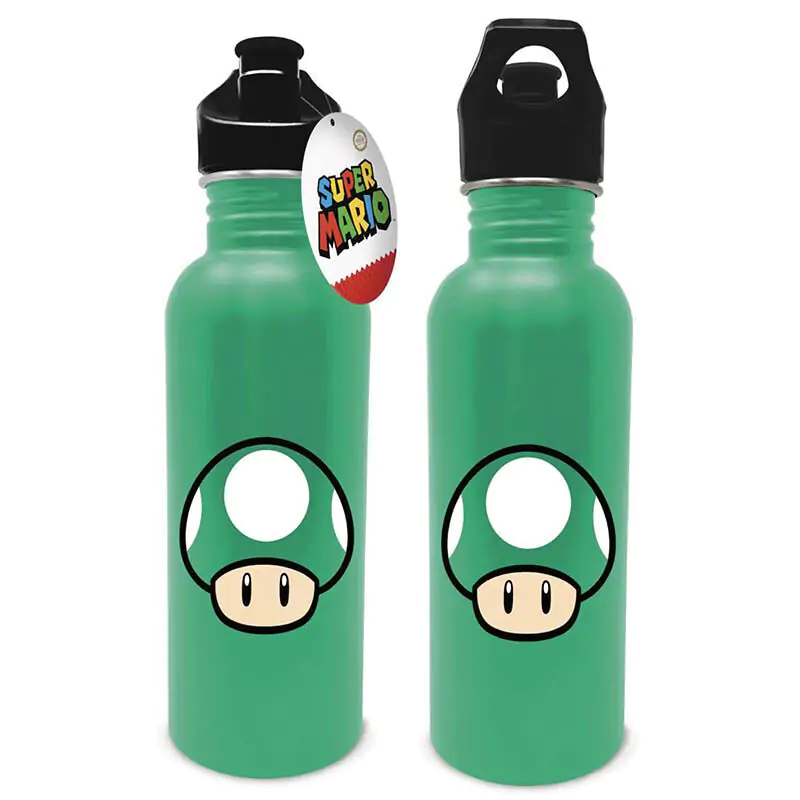 Super Mario Bros Green Mushroom Edelstahl Flasche Produktfoto