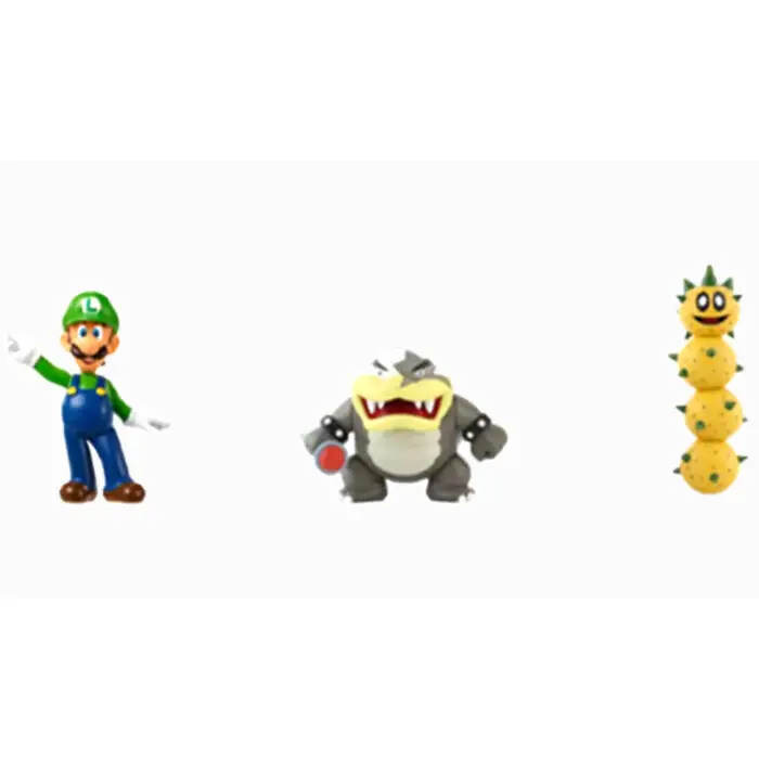 Super Mario Bros Luigi und Morton Koopa Packung 3 Figuren 6 cm Produktfoto