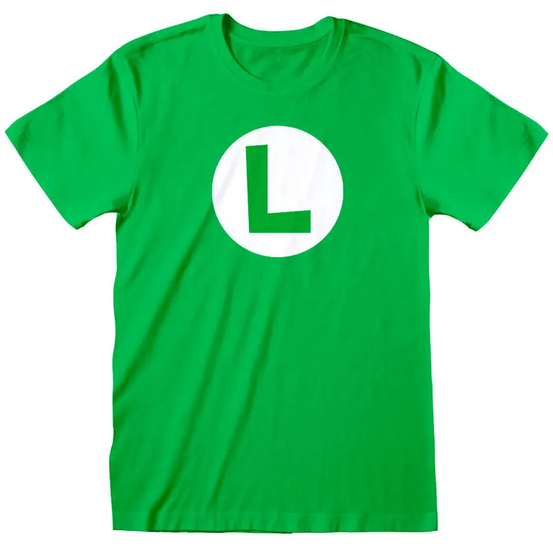 Super Mario Bros Luigi Badge T-shirt Produktfoto