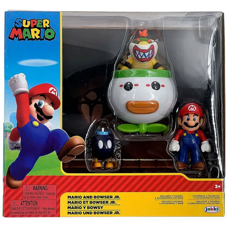 Super Mario Bros Mario and Bowser Jr. blister Figuren 6cm Produktfoto