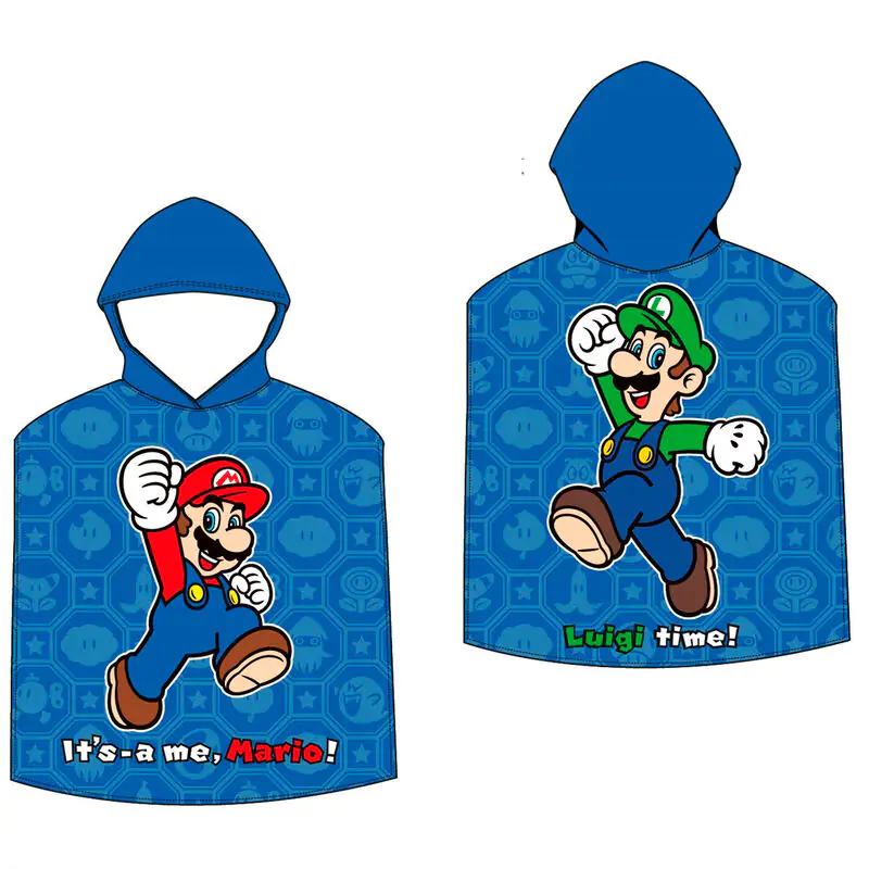 Super Mario Bros Microfaser Poncho Handtuch Produktfoto