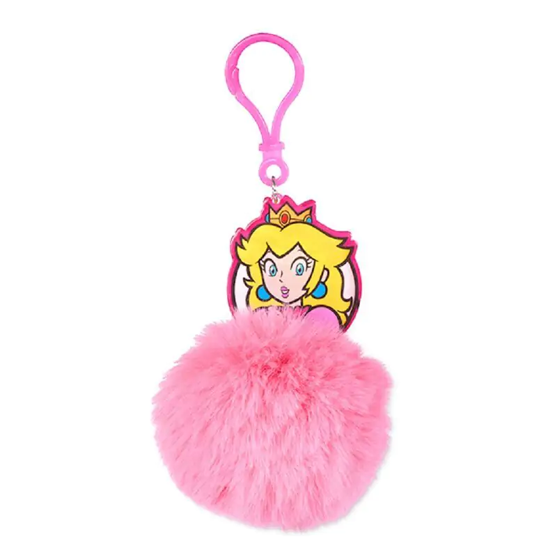 Super Mario Bros Peach Pompom Schlüsselanhänger Produktfoto