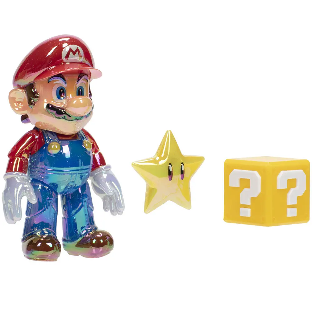 Super Mario Bros Star Power Mario Gold Figur 10cm Produktfoto