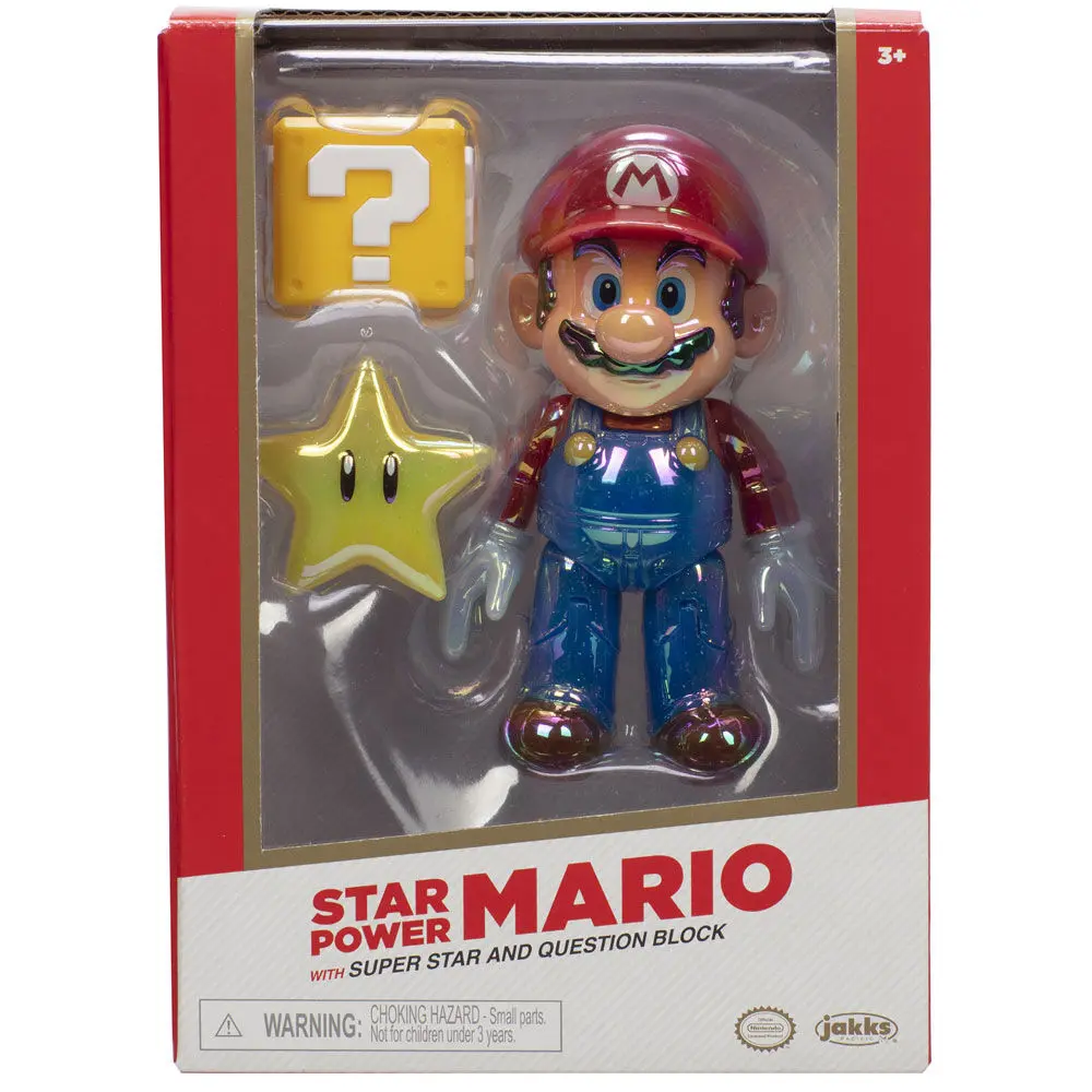 Super Mario Bros Star Power Mario Gold Figur 10cm Produktfoto