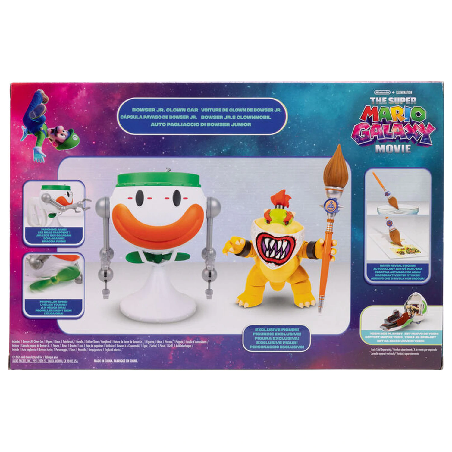 Super Mario Bros - Super Mario Galaxy Movie Bowser Jr. Clown Car Figur Produktfoto
