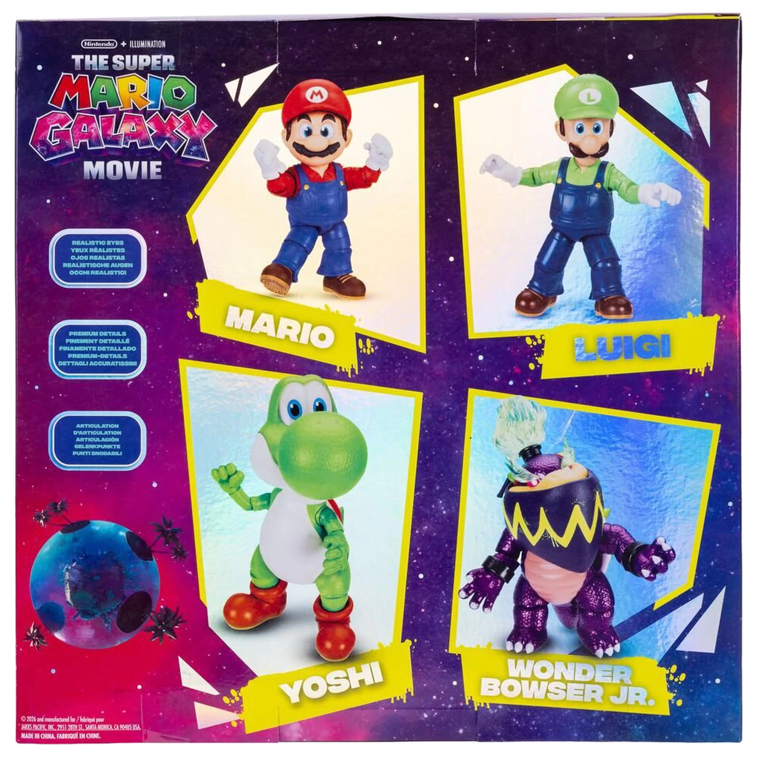 Super Mario Bros - Super Mario Galaxy Film Paket Figuren 12,5cm Produktfoto