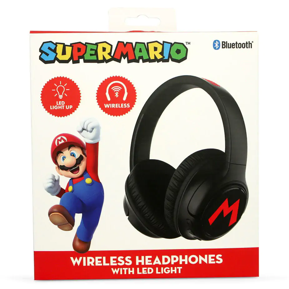 Super Mario Bros kabellos LED Kopfhörer Produktfoto
