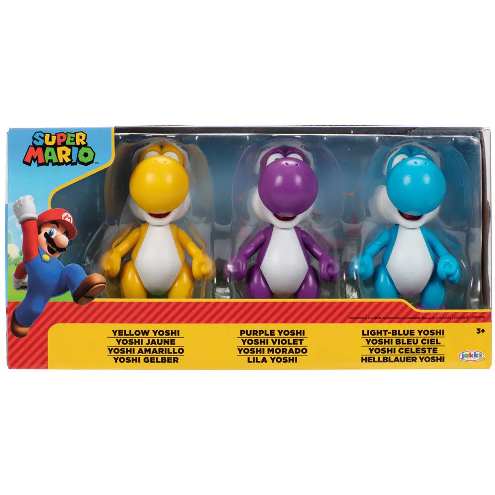 Super Mario Bros Yoshi pack 3 Figuren 10cm Produktfoto