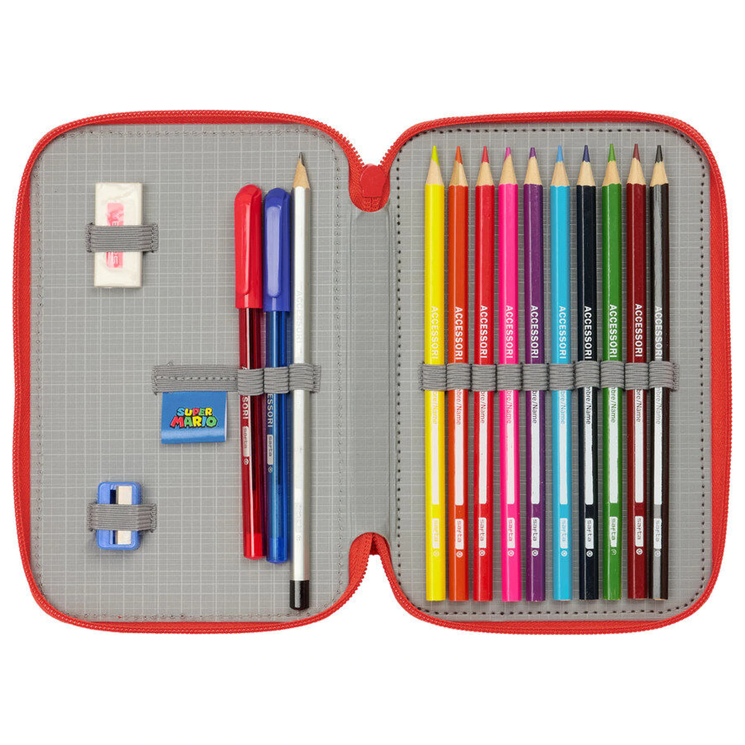 Super Mario Doppel Federmappe 29-teilig Produktfoto