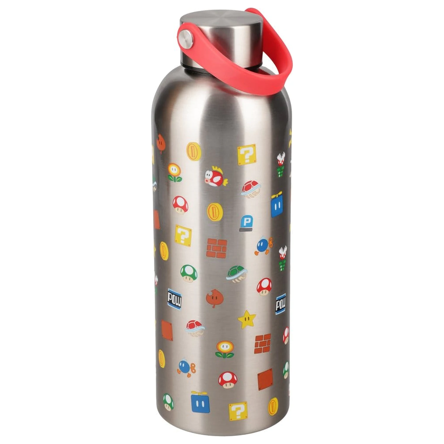 Super Mario Metall Wasserflasche mit Trageschlaufe Produktfoto