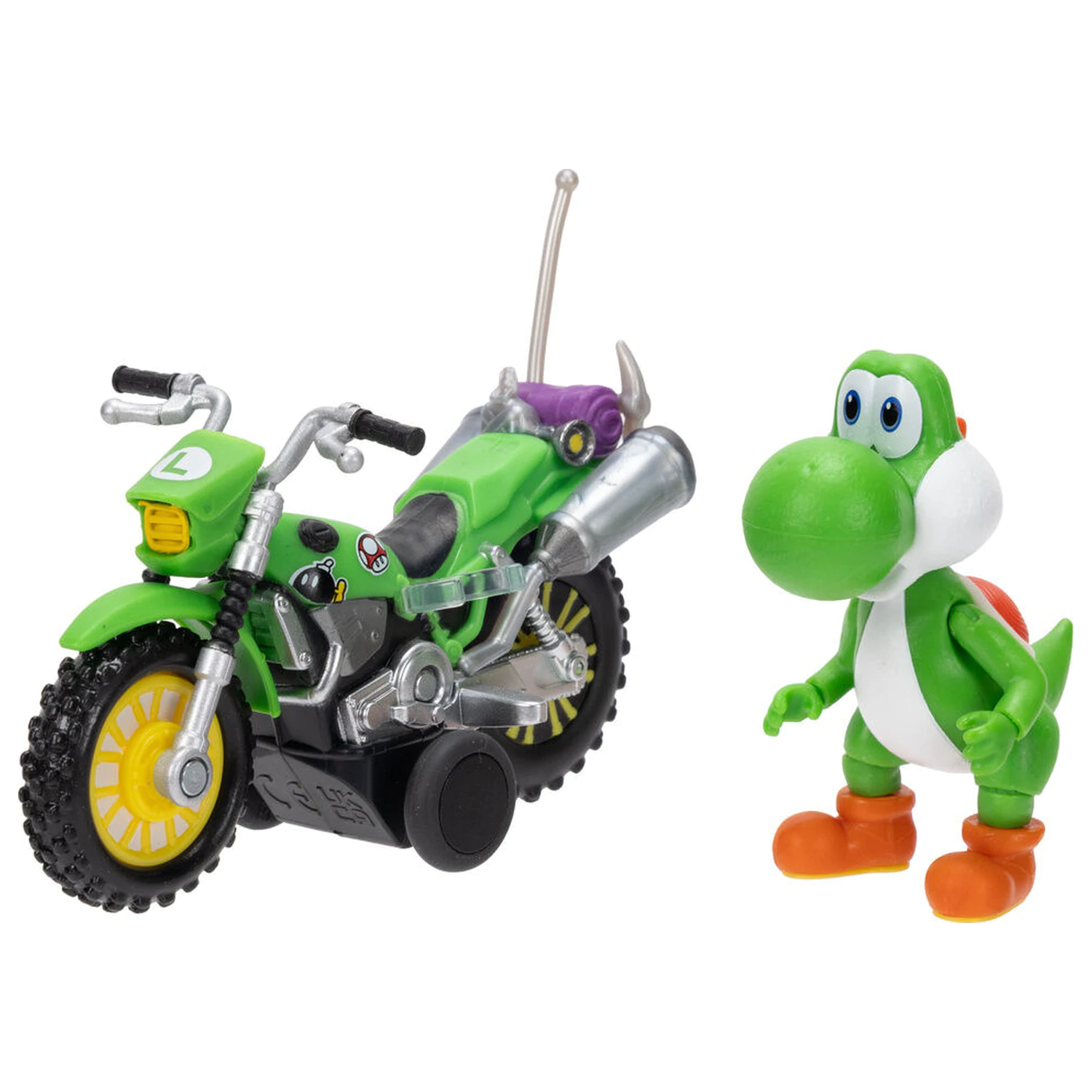 Super Mario Figur und Motorrad Spielzeug - Yoshi Produktfoto