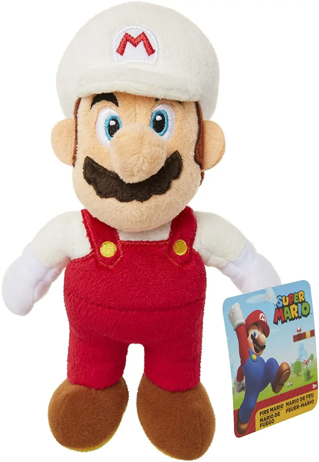 Super Mario Fire Mario Plüschfigur 23 cm Produktfoto