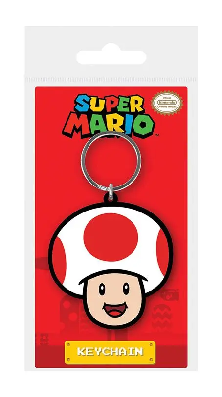 Super Mario Gummi-Schlüsselanhänger Toad 6 cm termékfotó