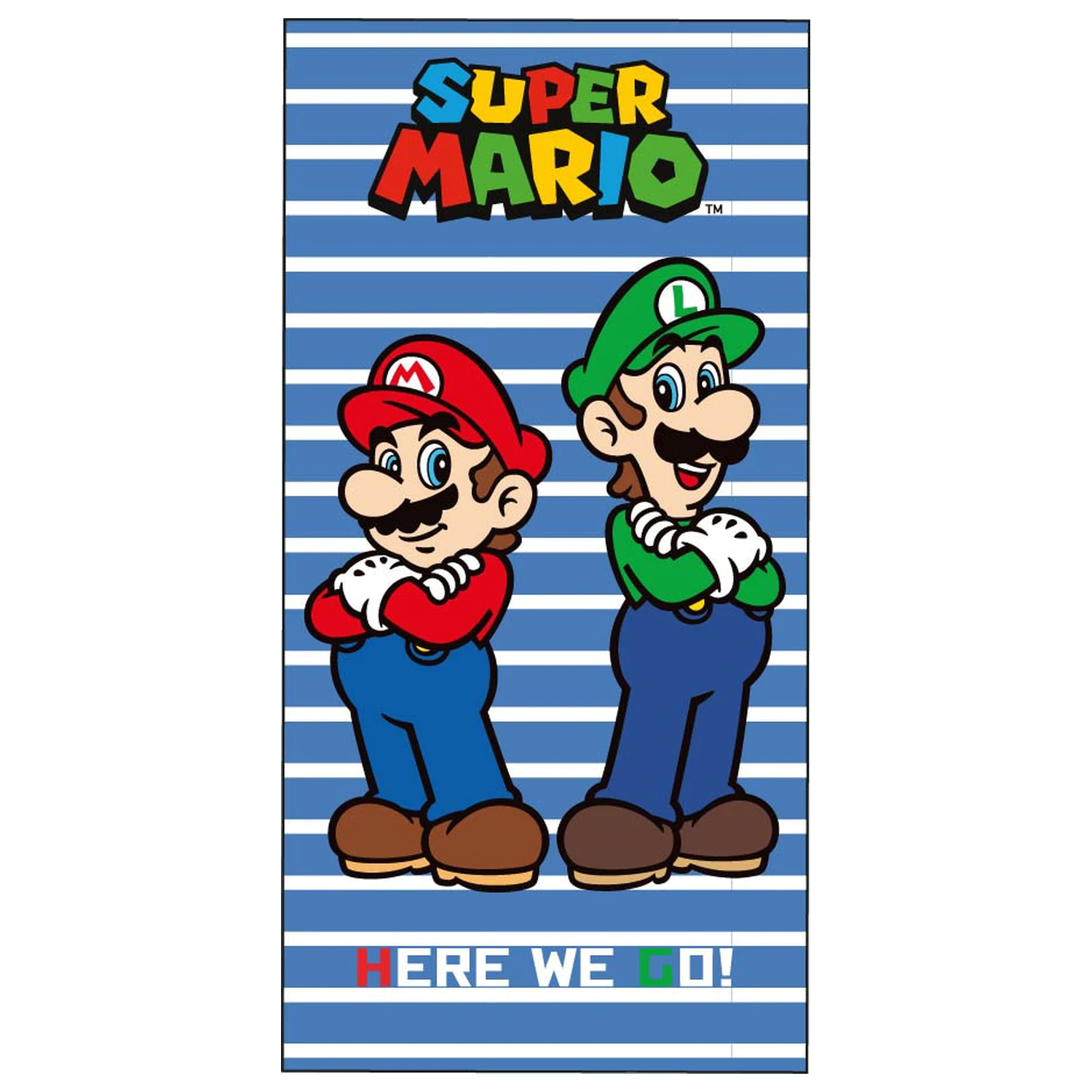 Super Mario Here We Go Handtuch Produktfoto