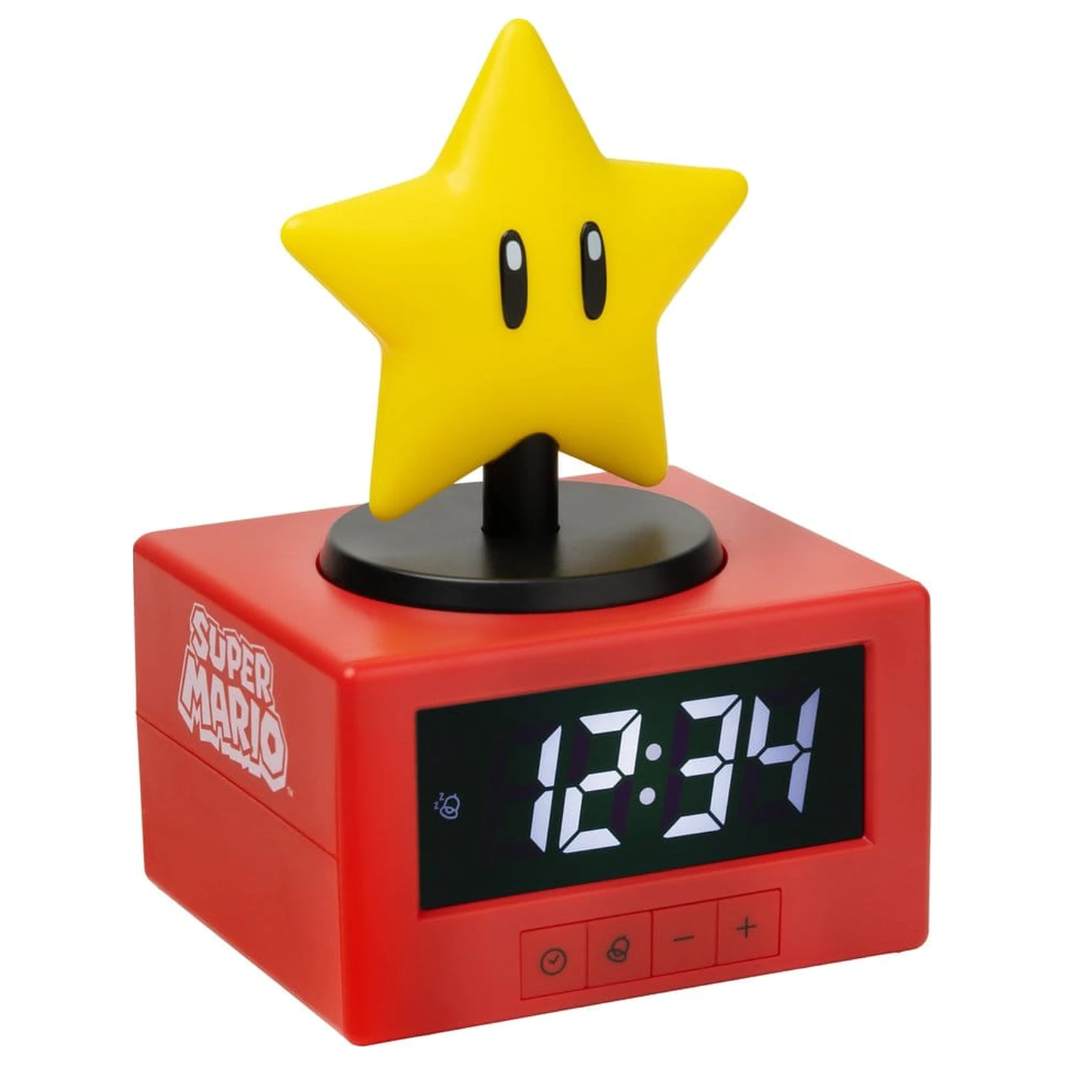 Super Mario Icon Wecker Super Star 15 cm Produktfoto