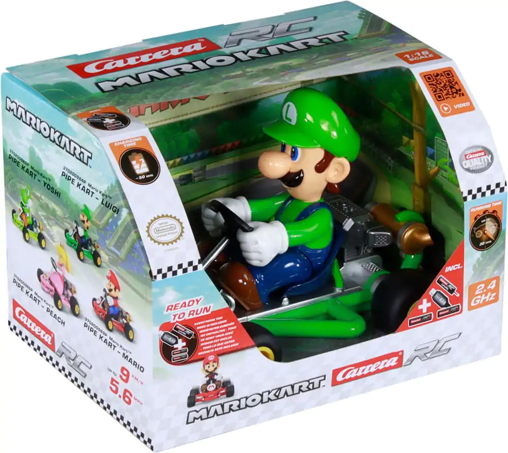 Super Mario Kart ferngesteuertes Auto 1/18 2.4GHz Pipe Kart Luigi Produktfoto