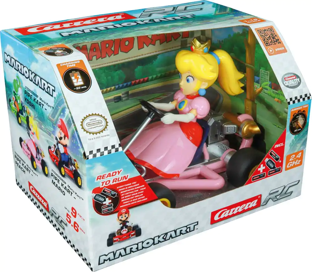 Super Mario Kart RC ferngesteuertes Auto 1/18 2.4GHz Pipe Kart Peach Produktfoto