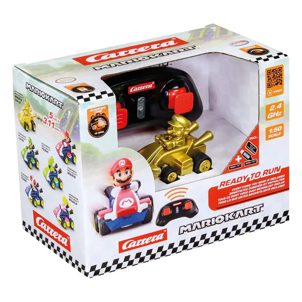 Super Mario Kart RC ferngesteuertes Auto 1/50 2.4GHz Mini Mario Gold Produktfoto