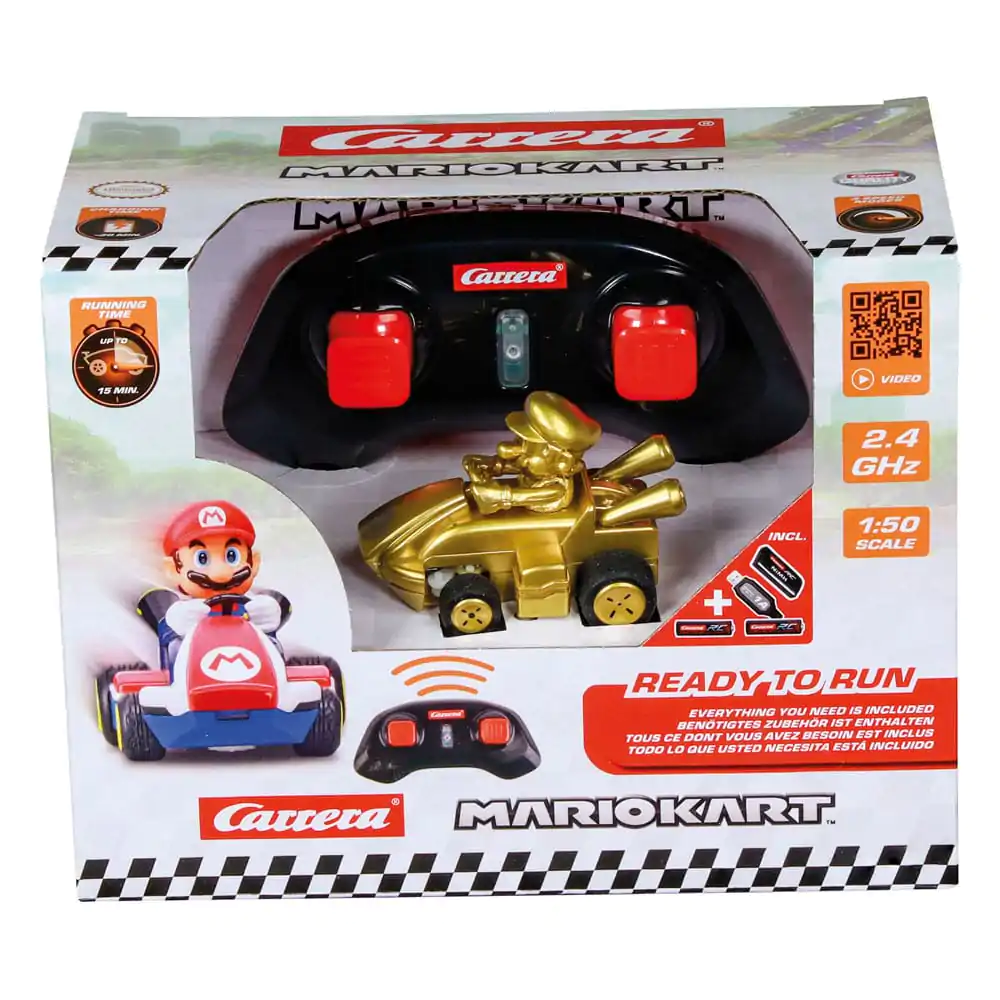 Super Mario Kart RC ferngesteuertes Auto 1/50 2.4GHz Mini Mario Gold Produktfoto